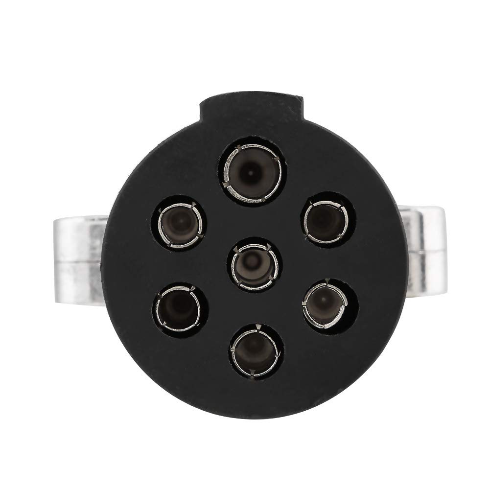 KIMISS European Type 7 Pin Trailer Plug, N Type 7 Pin Round 7 Pole