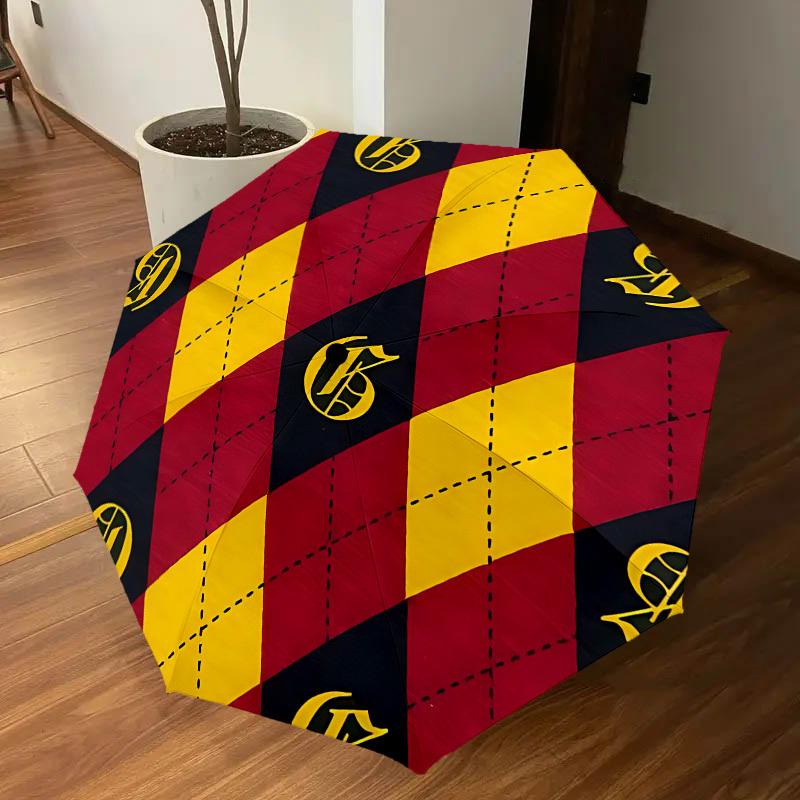 1PC Warner Argyle pattern Umbrella-8-Rib Reinforced, Automatic Open, Lightweight & Durable-A21