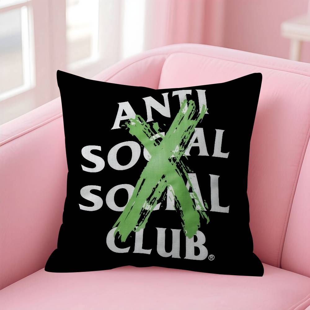 LOGO ANTI SOCIAL SOCIAL CLUB Personalized picture text home decorative pillows Household Gifts 45x45cm