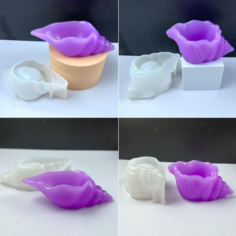 Silicone Mould for DIY Seashells Snail Ornament Storage Box Resin Mold Perfect for Jewelry Holder Mold Home Decoration