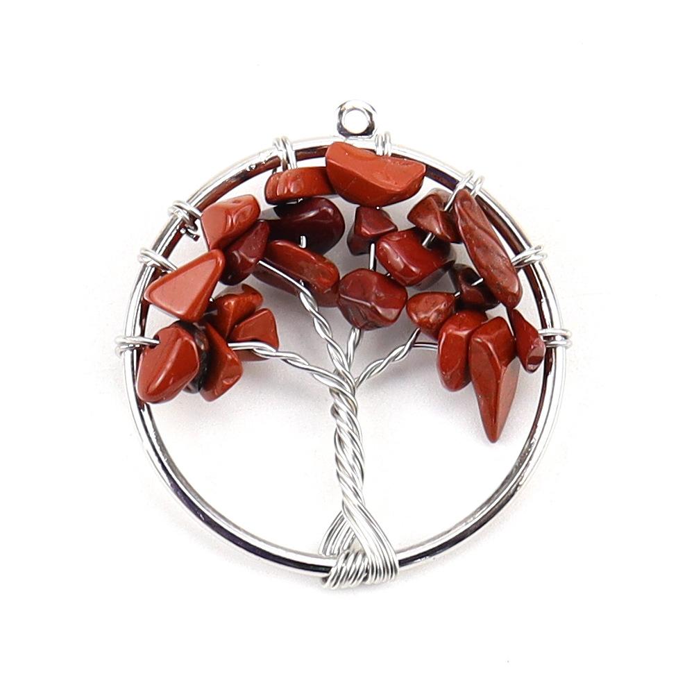 3Cm Tree Of Life Pendant Natural Crystal Gravel Fortune Tree Necklace Accessories N114