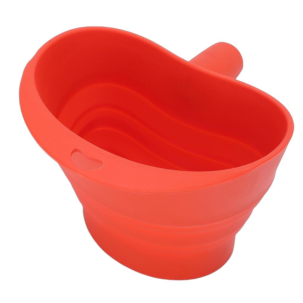 Flour Funnel for Stand Mixer Foldable Wide Opening Mixer Flour Funnel Attachment Silicone Red