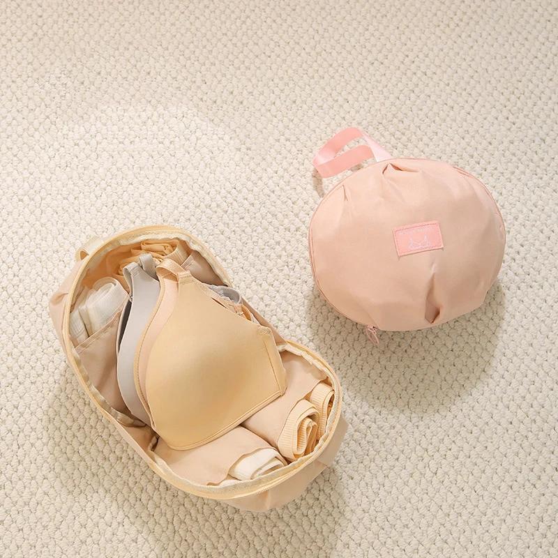 1pcs Portable Travel Underwear Socks Bra Organizer Bag Polyester Fiber Handheld Storage Bag for Intimate Clothes Ball Shaped