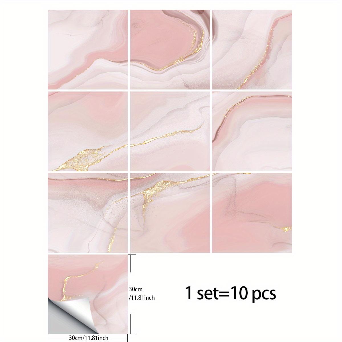 

10 шт. самоклеящиеся съемные наклейки из ПВХ с имитацией плитки, роскошные мраморные водонепроницаемые наклейки на стену для комнаты, детской, детского сада, гостиной 10pcs * 11.8 * 11.8