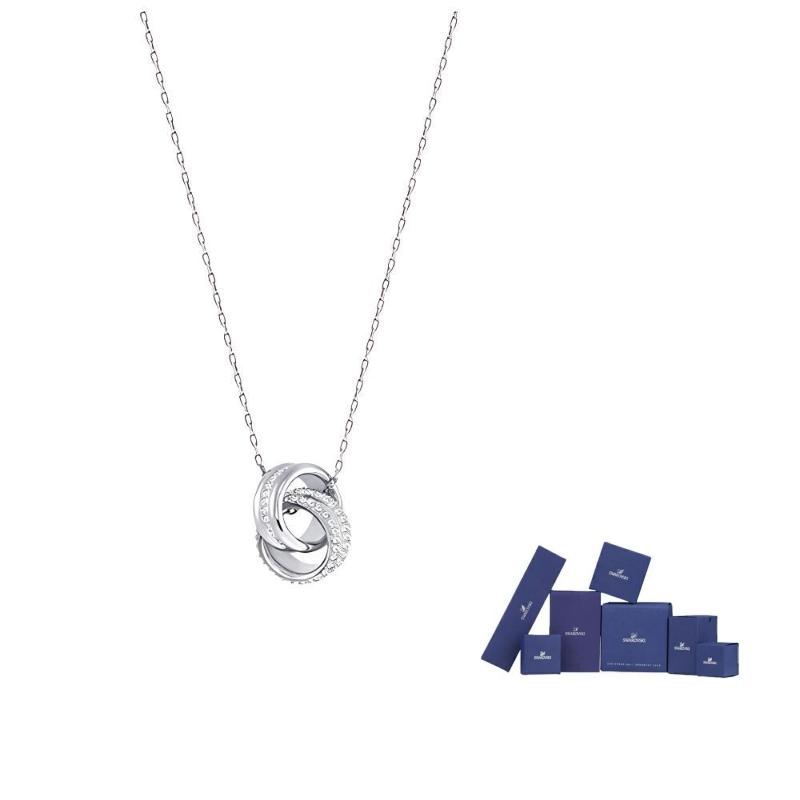 Swarovski Rhodium Plated, Faux Crystal Silver White Womens F-Original brand box (color random) белый