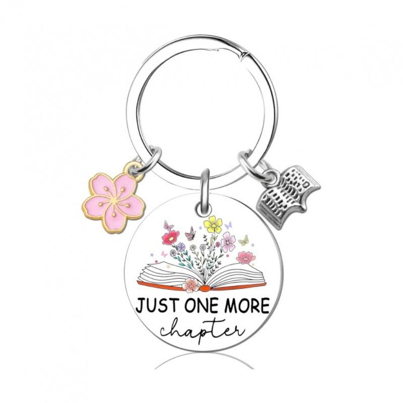 Bookish Accessories for Readers Book Things Fashionable Stainless Keychain Gifts for Lovers Women Bibliophile Keychain 1
