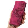 For Samsung Galaxy S24 FE Case Flower Pattern PU Leather Wallet Phone Cover with Shoulder Strap