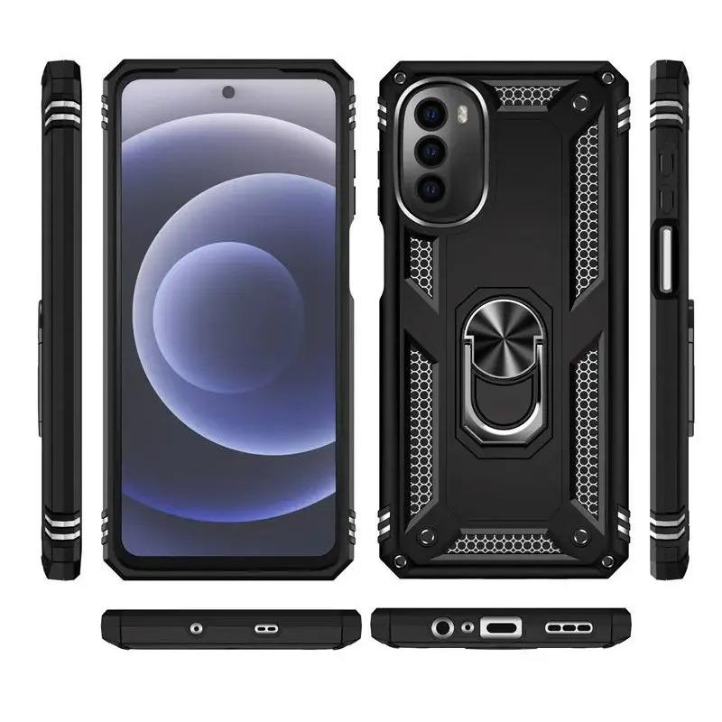 For Motorola Moto G52 Case Luxury Armor Shockproof Phone Cases For Moto G 52 MotoG52 Car Magnetic Ring Holder Back Cover