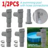 1/2Set PVC Pool Filter Pump Adapter for 32mm Pipe Hoses Connector Leak Proof Pool On/Off Plunger Valve Sealed Replacement Parts
