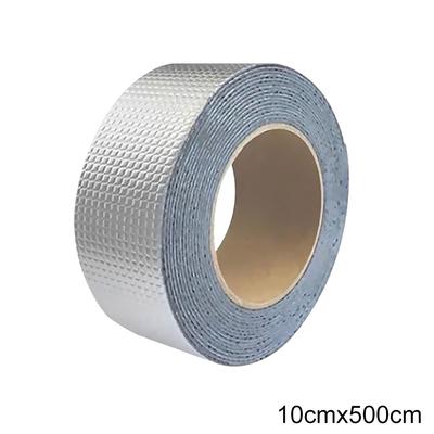 Ruban Imperméable Résistant aux Hautes Températures Feuille d'Aluminium Épaissi Ruban Butyle Fissure Murale Toit Conduit Ruban de Réparation 3-10M