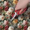Vintage Blumen selbstklebende Tapete Aluminiumfolien-Rückseite Wasserdicht Abziehbar und Aufklebbar Wandaufkleber für Wohnzimmer Küche Badezimmer Heimdekoration