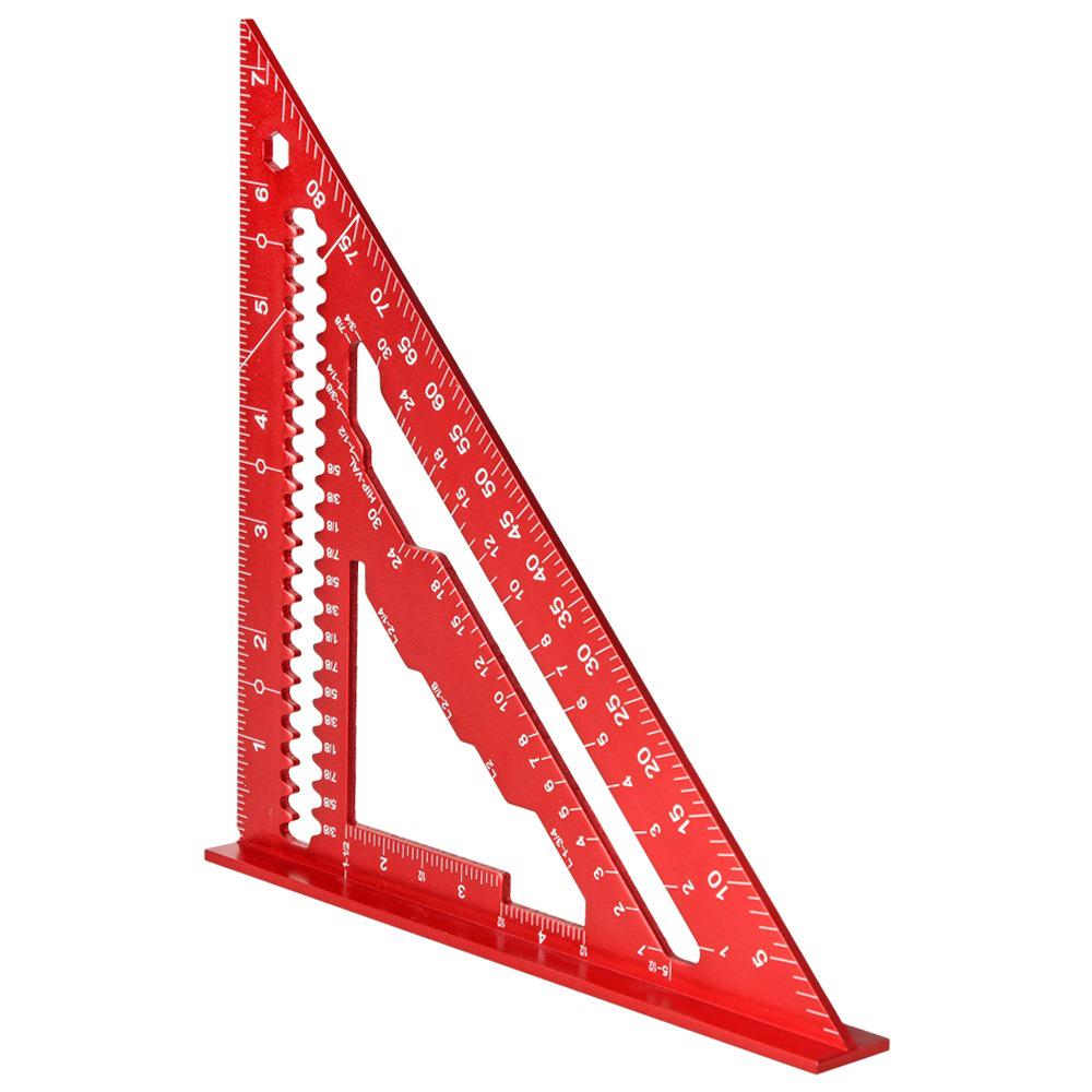 Aluminum Alloy Triangle Ruler - Stepped Groove for Woodworking, 7 & 12 Inch Adjustable Right Angle Guide