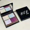 HERORANGE Color Block Dream Shadow Palette Four-Color Glitter Chameleon Effect Pearlescent Sparkling Easy To Apply Long-Lasting Non-Fading Mashed