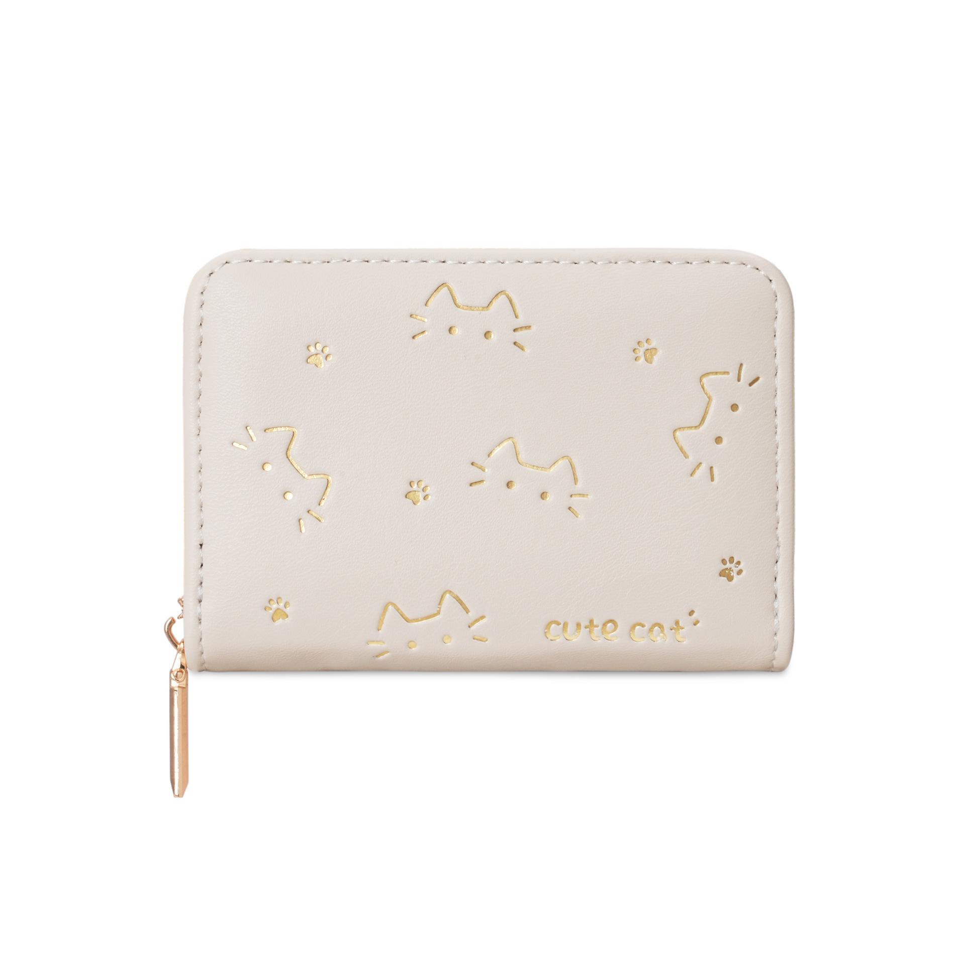 

Cute Cat Short PU Leather Wallet for Women Pu Leather Fold Multi Card Slot Credit Card Holder Purse Coin Bag Fashion Wallet