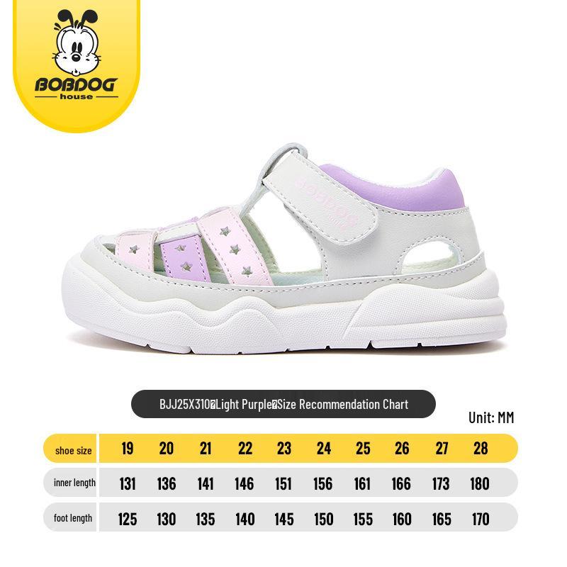 Babu Dou 2025 Summer Closed-Toe Sandals for Boys & Girls - Toddler Walking Shoes