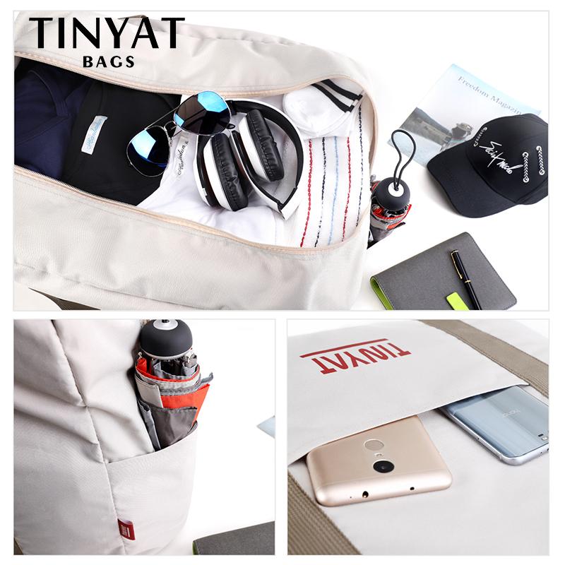 TINYAT Women Travel Bag Hard Fold Luggage Bag Clothing Business Bag Men Storage Bag Carry On Hanging Suitcase Light Garment Bag