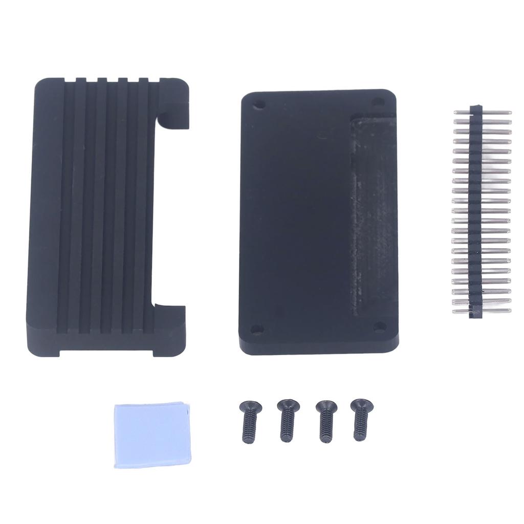 Kylfodral i aluminiumlegering Akrylbottenkåpa Passivt kylande hölje för Raspberry Pi Rak stiftlist