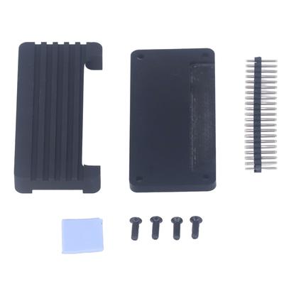 Kühlgehäuse aus Aluminiumlegierung Acryl-Bodenplatte Passives Kühlgehäuse für Raspberry Pi Stiftleistenanschluss