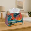 1pc Tropical Palm Tree & Beach Chair Tissue Box Holder - Multifunctional Napkin Dispenser Compatible with Tissues/Roles/Sheets - Decorative Tissue Pap