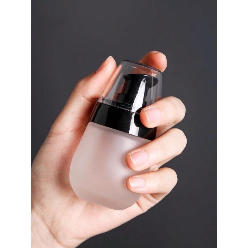 Kosmetischer nachfüllbarer Behälter, Glasflasche mit Deckel für Lotion und Creme, Reise-Aufbewahrungsbehälter, Tragbare Spenderflasche für Hautpflegeprodukte