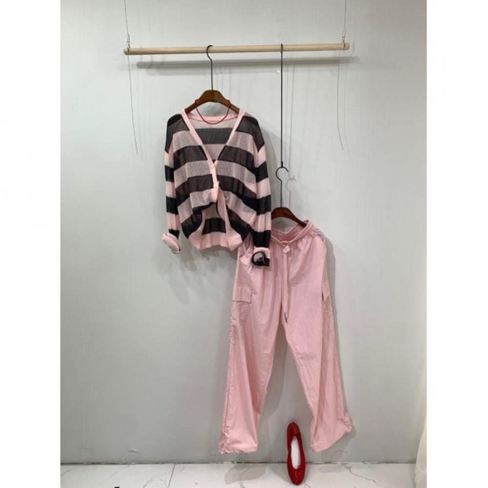 C S In The Room Abbe Stripe Long Sleeve Knit Cardigan 4 ColorS