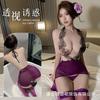 Flame Large Size Sexy Underwear Women's Perspective Lace Hip Skirt Cosplay Ol Secretary Uniform
