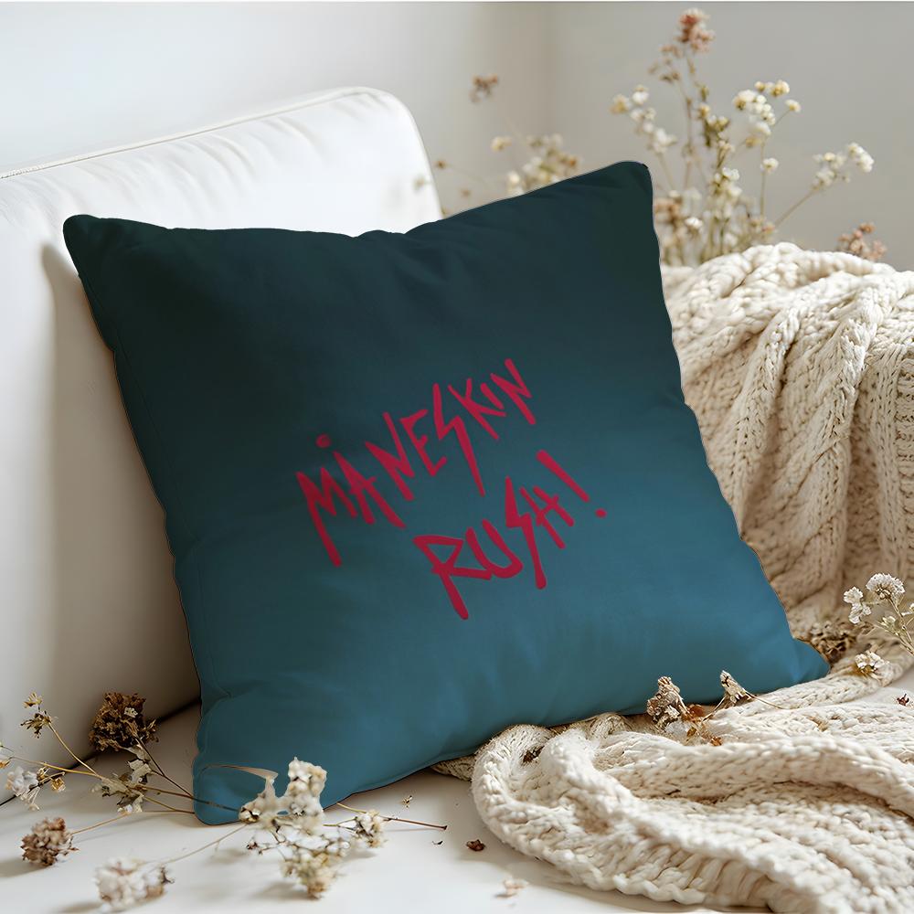 Cushion Cover Linen SkinFriendly Soft Decorative Case For Sofa Home Decor Hot Rock Band MManeskinS Pillow cover