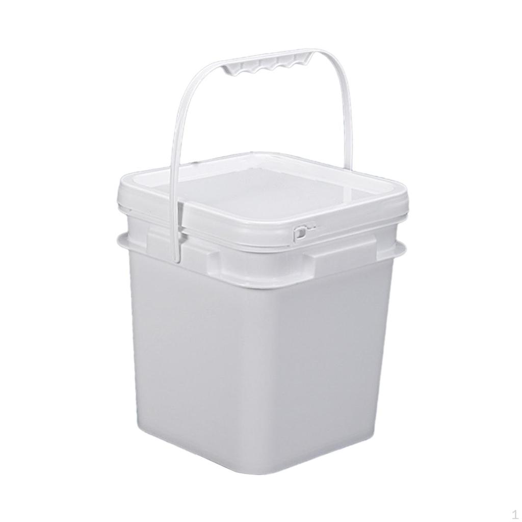 4L Square Bucket with Secure Lid for Versatile Storage Needs
