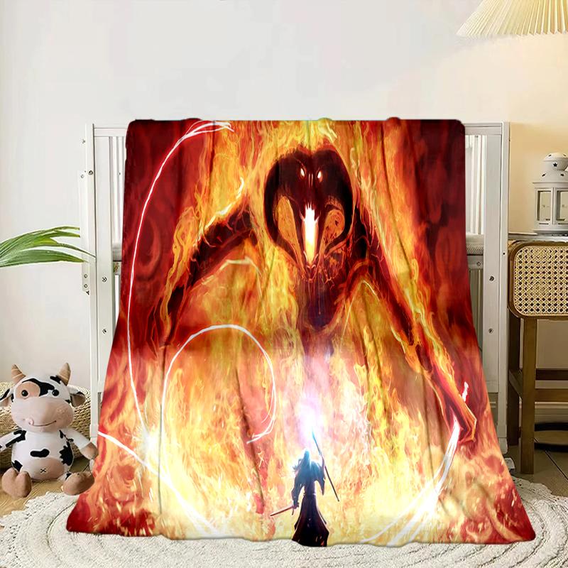 Middle-earth Map Adventure The Lord Blanket Flannel Blanket for Bed, Sofa, Camping, Hiking, Picnic Essentials, Gift for Family Fan Gifts