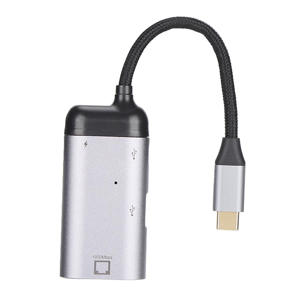 Multi Functional 3in1 Type C Adapter Type C Male to RJ45 PD USB A Female Adapter