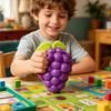 Grape Shaped Slow Rise Toy, Soft Squeeze Stress Relief Ball, Handheld Fidget for Adults, Cute Fruit Anxiety Toy for Desk Gift