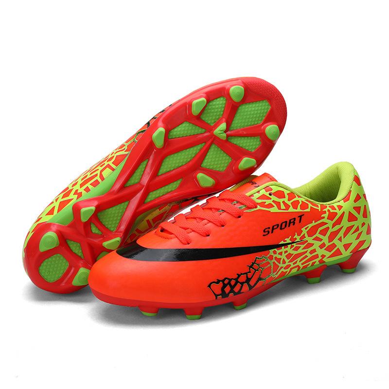 Foreign Trade Football Shoes Men's and Women's Long Nails Competition Sneakers Non-slip Youth Flat-bottomed Broken Nails Training Sneakers Batch