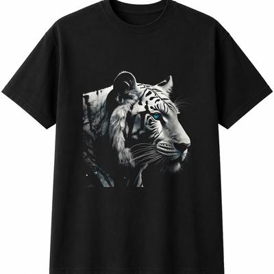White Tiger Wildlife Mens Womens T-Shirt Unisex Novelty Gift Tee Funny Present