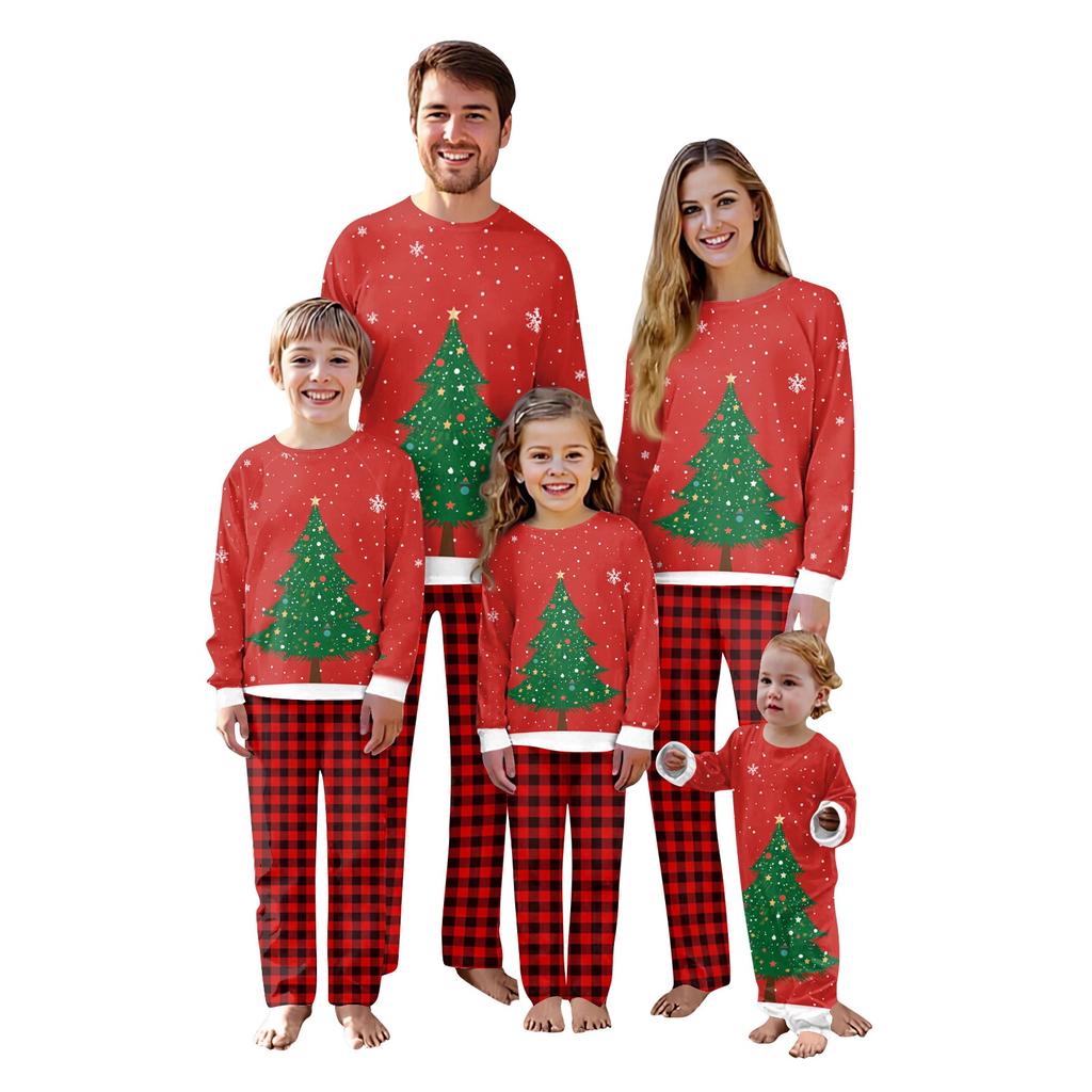 Passende Familiensets mit Weihnachtsmotiven, Langarmshirts und Hosen