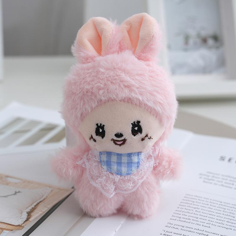 15cm Plush Adorable Monkey Doll Keychain In Brown Deep Pink Light Pink And Colors Purple
