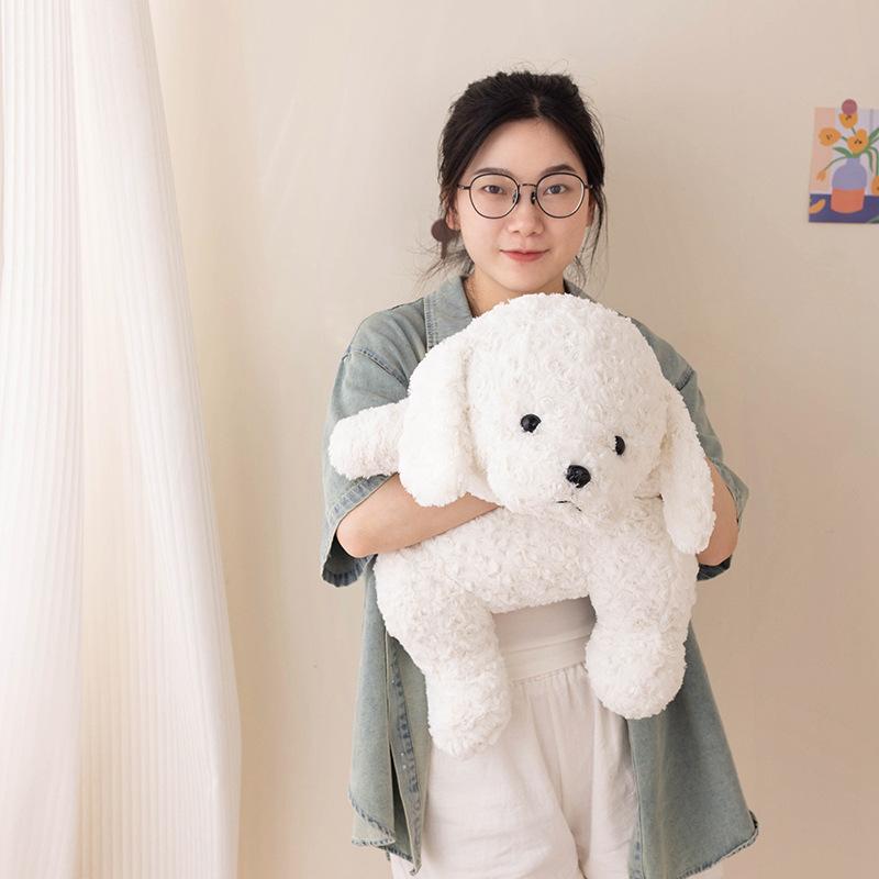 Cartoon Cute Dog Throw Pillow Plush Toy Big Dog Teddy Dog Doll Children Accompany Soothing Doll