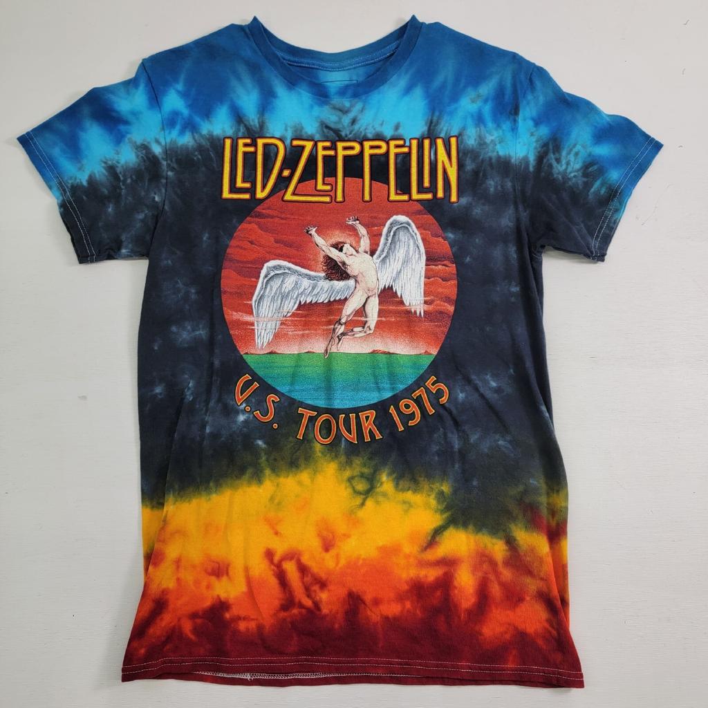 Led Zeppelin Men's Icarus Tour Retro 1975 Tie Dye Short Sleeve T-Shirt Sz S NWOT