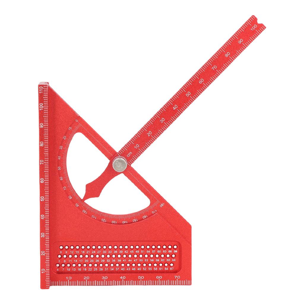 Woodworking Semi Circular Pointer Angle Aluminum Alloy Carpenter Protractor 3D Multifunctional Ruler