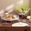 New Chinese Style Modern High-Footed Glass Fruit Plate