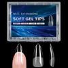 240pcs French Style Soft Gel Nail Tips Semi-Matte Finish Coffin Shape False Nails Almond Shape Square Shape Full Cover Nails