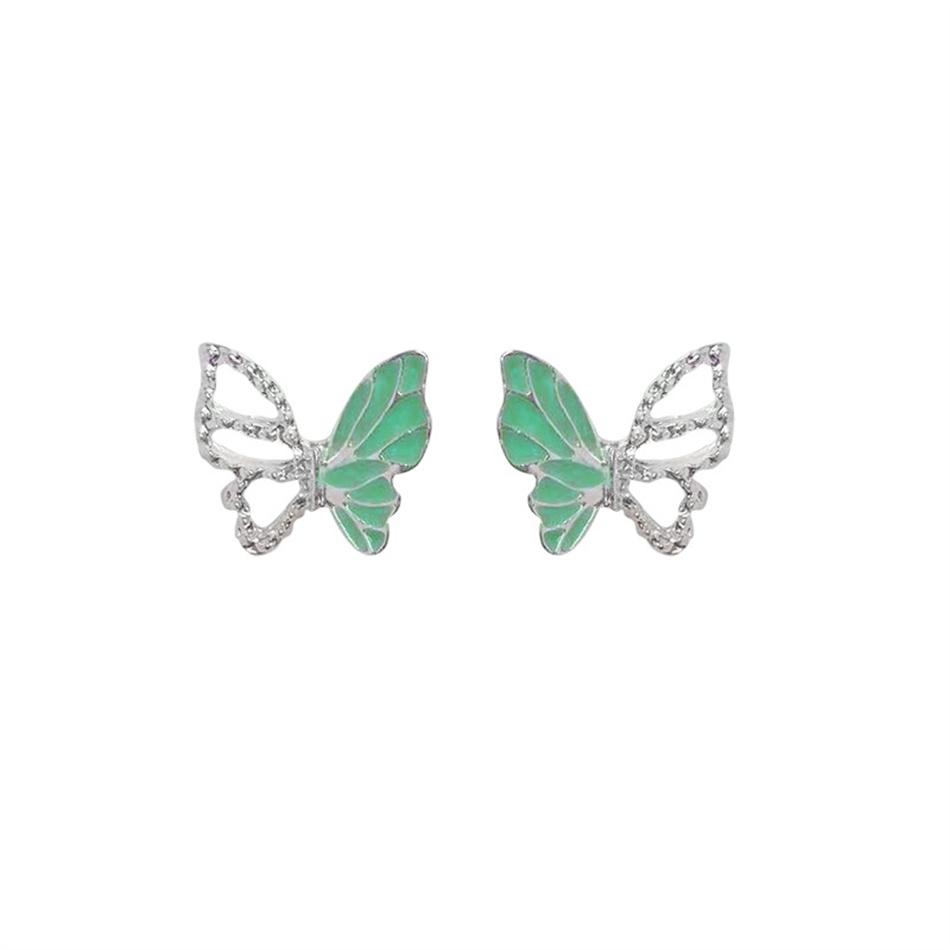 Blue Butterfly Stud Earrings For Women Brincos Feminino Fashion Jewelry For Girl Friend Earing