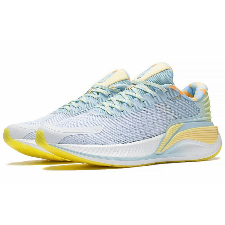Li Ning YueYing 2.0 Pro Running Shoes Women's Low top Standard White/Light Ice Blue/Yellow ARHS018-3