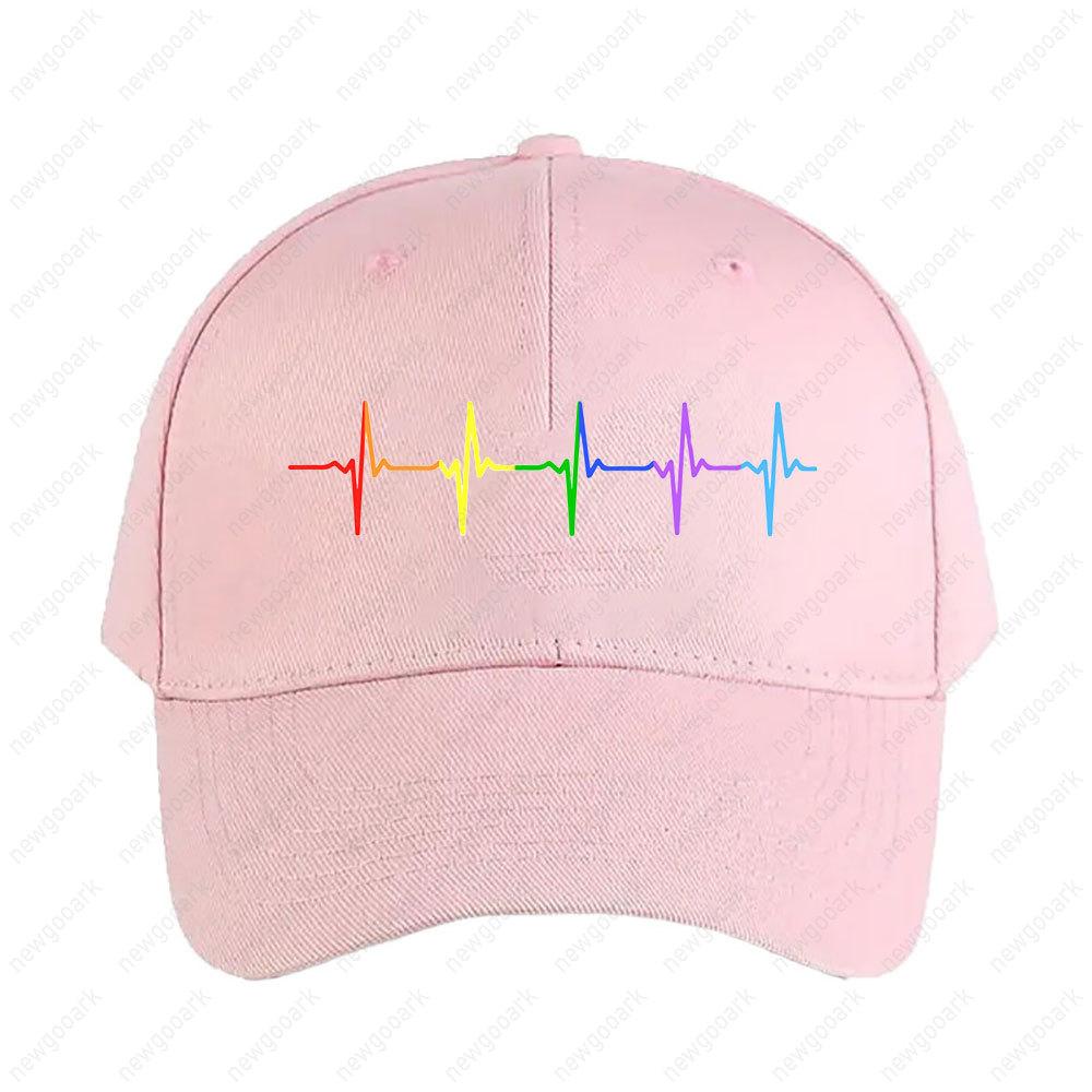 

Rainbow Pulse Hearbeat LGBT Cap Women Unisex Adult Casual Adjustable Printed Baseball Caps Trucker Cap Adjustable