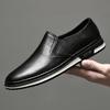 Fashion Luxury Brand Male Casual Shoes British Style Genuine Leather Loafers Comfy Slip On Boat Shoes High Quality Men's Business Shoes
