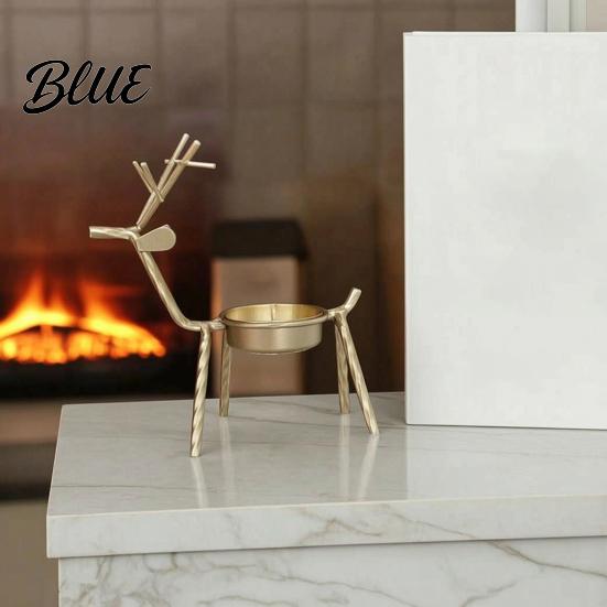 Unique Housewarming Presents Deer Shape Candle Holder, Metal Tealight Stand for Dining Table Wedding Vintage Style Ornament Centerpiece, Decorative