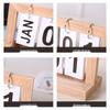 Perpetual Wooden Flip Calendar: Home and Desk Decor
