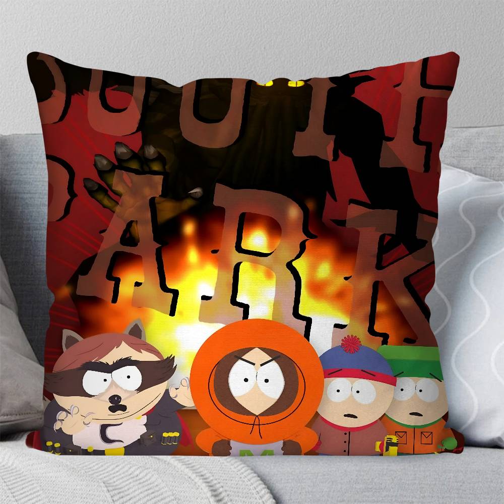 S-South Park Pillow Case Square Pillow Bedroom Sofa Leisure Comfort Cushion Car Living Room Home Decoration