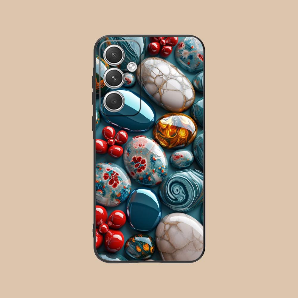 Aesthetic Stones Mobile Phone Case for Samsung Galaxy S26 S25 S24 S23 S22 S21 S20 Note20 Plus FE Ultra Colorful Cover Cellphones