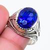 Natural Blue Topaz Gemstone 925 Sterling Silver Jewelry Ring Size 8 RR-325