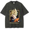 Dragon Ball Goku Saiyan Anime Printed Tshirt Mens and Womens Washed Tshirt High Quality Vintage Cotton Tshirt YK Tops